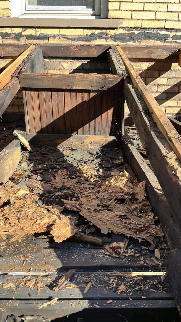 Managed roof install on distressed property prepped for resale