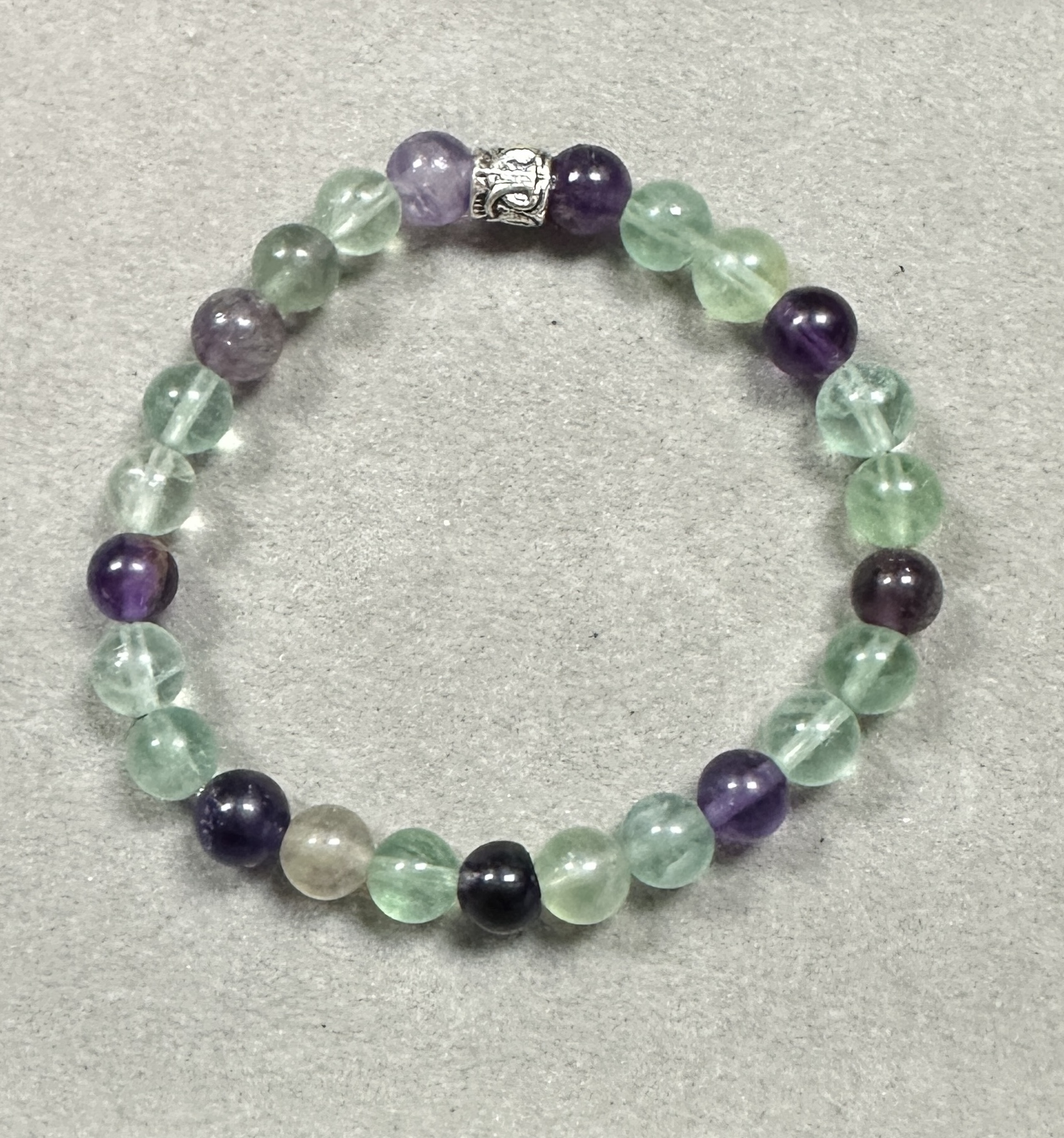 Purple and Green Flourite Triple Stack Bracelets (3) - Image 5