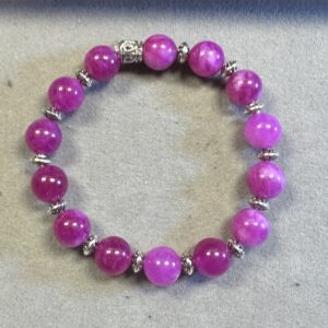 Pink Tourmaline and Tibetan Bead