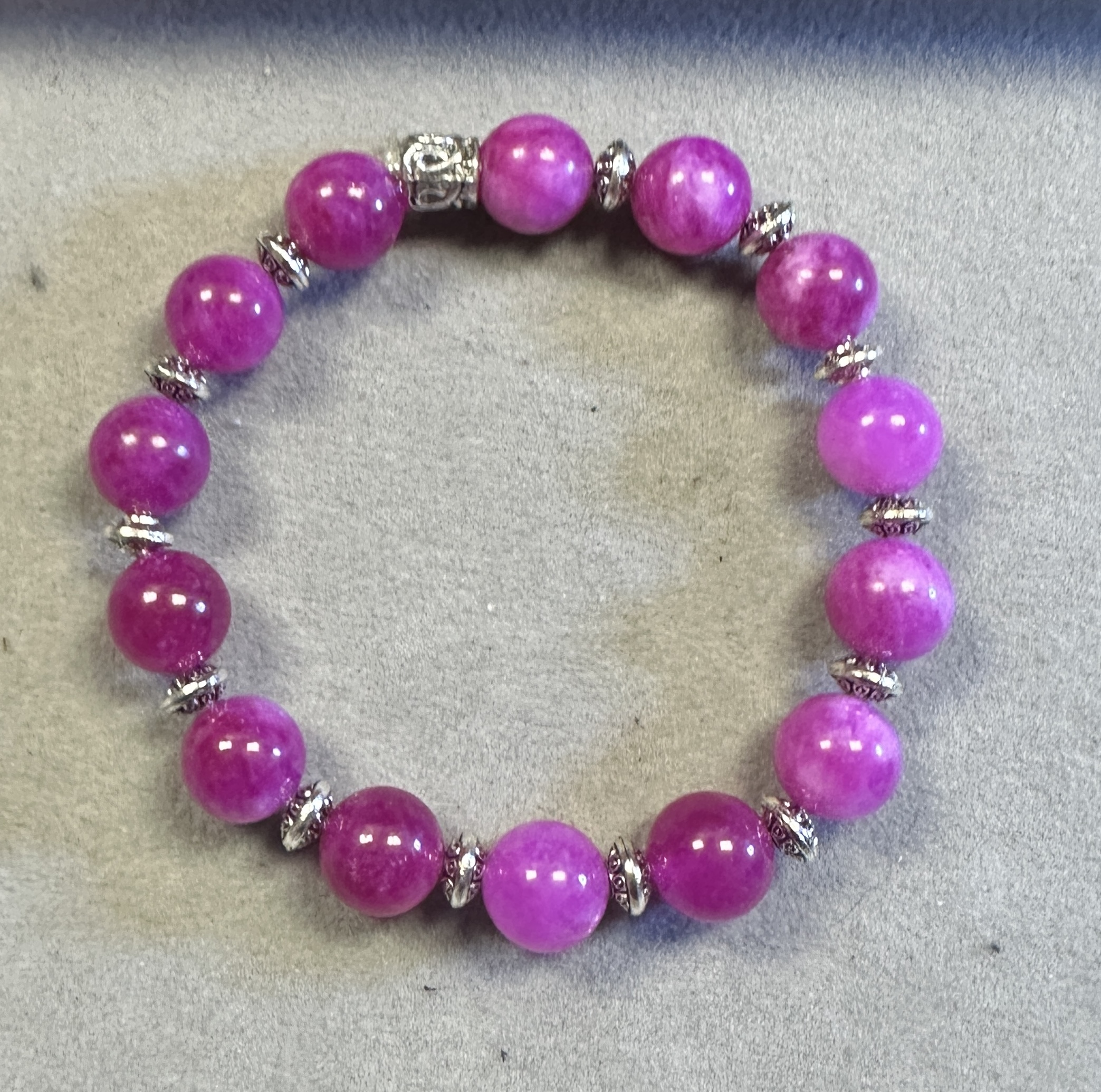 Pink Tourmaline and Tibetan Bead