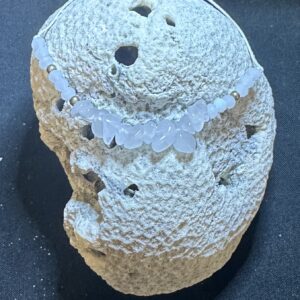 Handmade white quartz adjustable string bracelet with natural milky gemstone chips